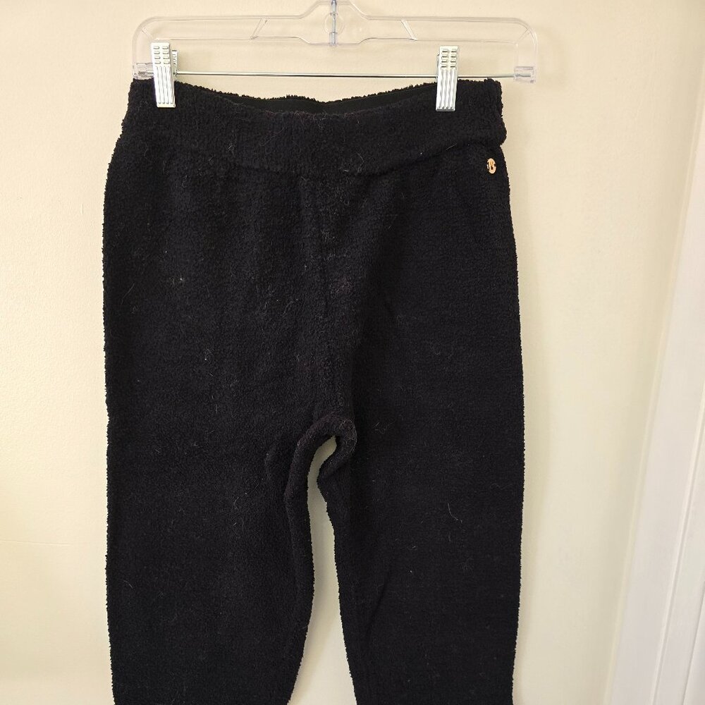 buff bunny loop yarn joggers in black